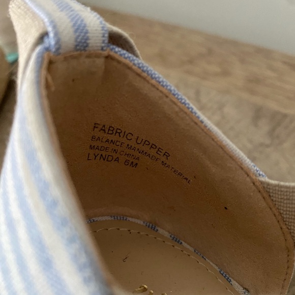 NWOT Blue and White Striped Espadrilles - Picture 3 of 7